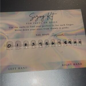 Square Press-On Nails Sizing Kit